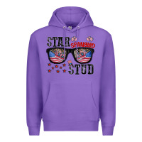 Purple star spangled stup Premium Hoodie - CowhideDigitalArt