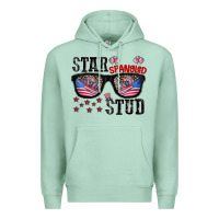 Seafoam star spangled stup Premium Hoodie - CowhideDigitalArt