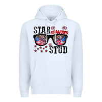 White star spangled stup Premium Hoodie - CowhideDigitalArt