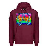 Burgundy lgbtq gender gay symbol Premium Hoodie - HRA Design Shop