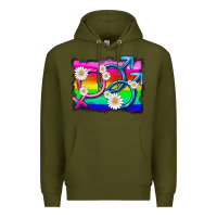 Army Green lgbtq gender bisexuality symbol Premium Hoodie - HRA Design Shop
