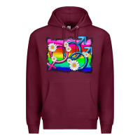 Burgundy lgbtq gender bisexuality symbol Premium Hoodie - HRA Design Shop