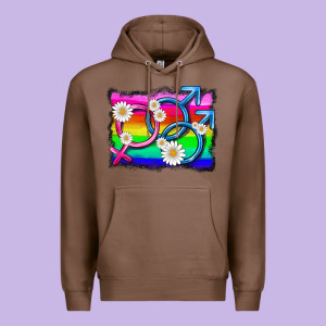 Lgbtq Gender Bisexuality Symbol Premium Hoodie Designed By Hra Design Shop