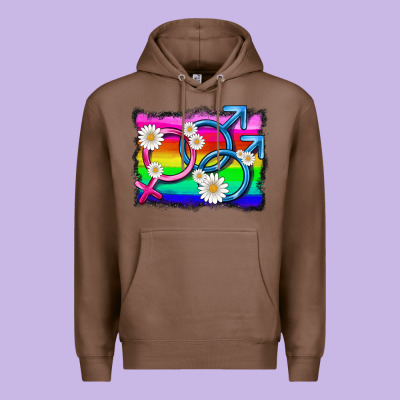 Lgbtq Gender Bisexuality Symbol Premium Hoodie Designed By Hra Design Shop