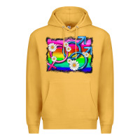Mustard lgbtq gender bisexuality symbol Premium Hoodie - HRA Design Shop
