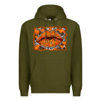 Army Green fall lips Premium Hoodie - RacoonDesign