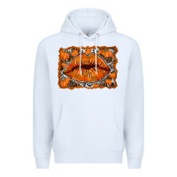 White fall lips Premium Hoodie - RacoonDesign