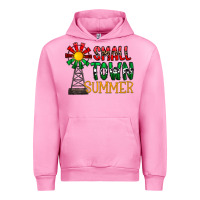 Fuchsia Pink small town summer Urban Hoodie - CowhideDigitalArt