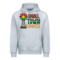 Heather Grey small town summer Urban Hoodie - CowhideDigitalArt