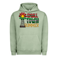 Pigment Oil Green small town summer Urban Hoodie - CowhideDigitalArt