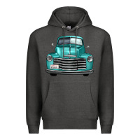 Charcoal Heather western truck front view Premium Hoodie - FaDigitalArtStudio