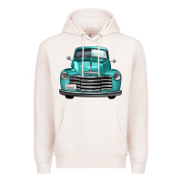 Pale Pink western truck front view Premium Hoodie - FaDigitalArtStudio