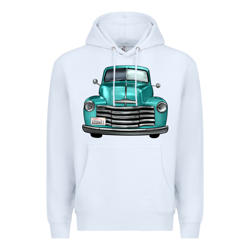 Western Truck Front View Premium Hoodie by FaDigitalArtStudio | Teevron
