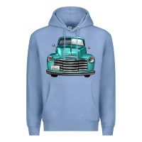 Colony Blue western truck front view Premium Hoodie - FaDigitalArtStudio