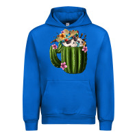 Cobalt day of the dead mexican cactus Urban Hoodie - FaDigitalArtStudio