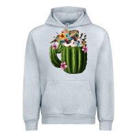 Heather Grey day of the dead mexican cactus Urban Hoodie - FaDigitalArtStudio