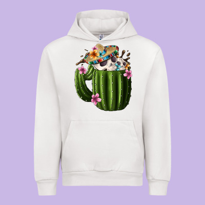 Day Of The Dead Mexican Cactus Urban Hoodie Designed By Fadigitalartstudio