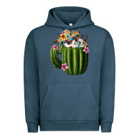 Pigment Midnight Navy day of the dead mexican cactus Urban Hoodie - FaDigitalArtStudio