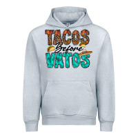 Heather Grey tacos before vatos Urban Hoodie - RacoonDesign