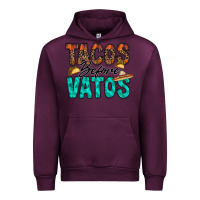 Mauve Wine tacos before vatos Urban Hoodie - RacoonDesign