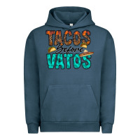 Pigment Midnight Navy tacos before vatos Urban Hoodie - RacoonDesign