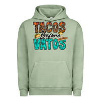 Pigment Oil Green tacos before vatos Urban Hoodie - RacoonDesign