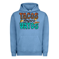 Pigment Pebble Blue tacos before vatos Urban Hoodie - RacoonDesign