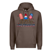 Coffee tasted like freedom Premium Hoodie - CowhideDigitalArt