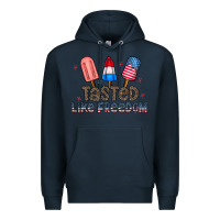 Navy tasted like freedom Premium Hoodie - CowhideDigitalArt