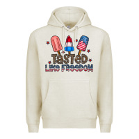 Oatmeal Heather tasted like freedom Premium Hoodie - CowhideDigitalArt