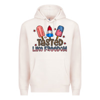 Pale Pink tasted like freedom Premium Hoodie - CowhideDigitalArt