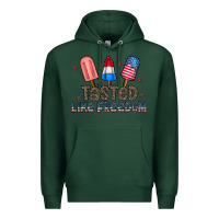 Sports Green tasted like freedom Premium Hoodie - CowhideDigitalArt