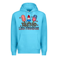 Ocean Blue tasted like freedom Premium Hoodie - CowhideDigitalArt