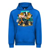 Cobalt farm truck farm animals Urban Hoodie - FaDigitalArtStudio