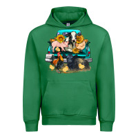 Emerald farm truck farm animals Urban Hoodie - FaDigitalArtStudio