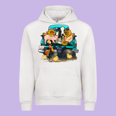 Farm Truck Farm Animals Urban Hoodie Designed By Fadigitalartstudio