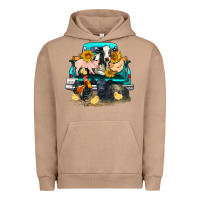 Pigment Burro farm truck farm animals Urban Hoodie - FaDigitalArtStudio