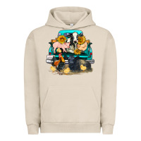 Pigment French Oak farm truck farm animals Urban Hoodie - FaDigitalArtStudio