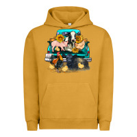 Pigment Peanut Butter farm truck farm animals Urban Hoodie - FaDigitalArtStudio