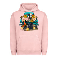 Pigment Salmon farm truck farm animals Urban Hoodie - FaDigitalArtStudio