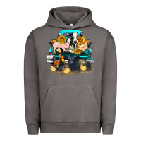 Pigment Tornado farm truck farm animals Urban Hoodie - FaDigitalArtStudio
