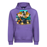 Tulip farm truck farm animals Urban Hoodie - FaDigitalArtStudio