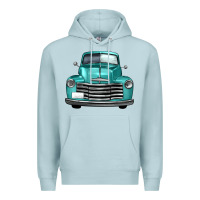 Blue Mist western truck front view Premium Hoodie - FaDigitalArtStudio