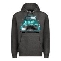 Charcoal Heather western truck front view Premium Hoodie - FaDigitalArtStudio