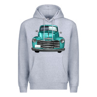 Heather Grey western truck front view Premium Hoodie - FaDigitalArtStudio