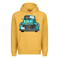 Mustard western truck front view Premium Hoodie - FaDigitalArtStudio