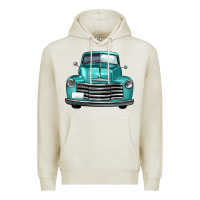 Oatmeal Heather western truck front view Premium Hoodie - FaDigitalArtStudio