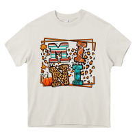 Cream Fall Autumn Leopard Mini Heavy Core Tee - LillyAllenDesigns