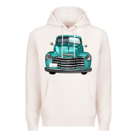 Pale Pink western truck front view Premium Hoodie - FaDigitalArtStudio