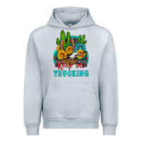 Heather Grey keep on trucking with western truck Urban Hoodie - HRA Design Shop